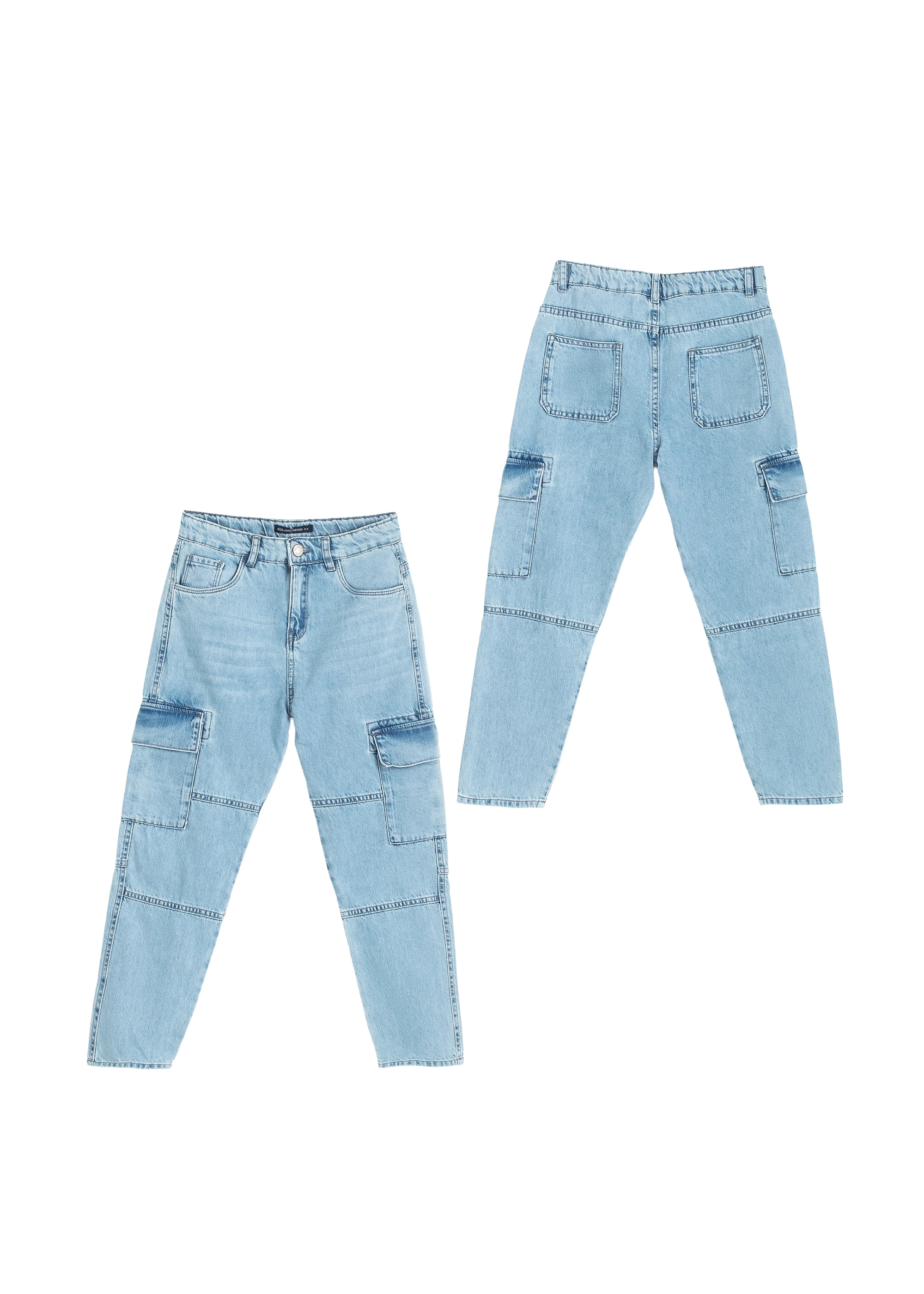 Denim-Cargo-Hose