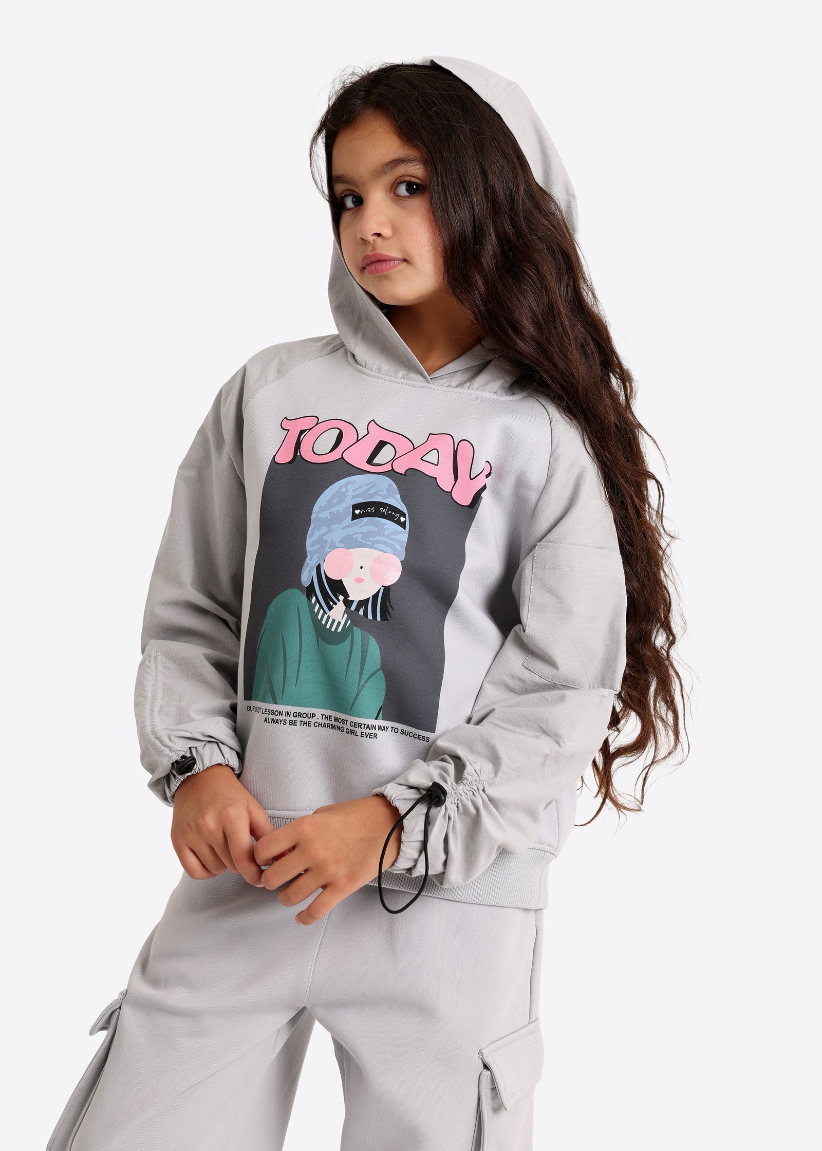 Hooded Zweiteiler (Hoodie & Wide-Leg-Hose)