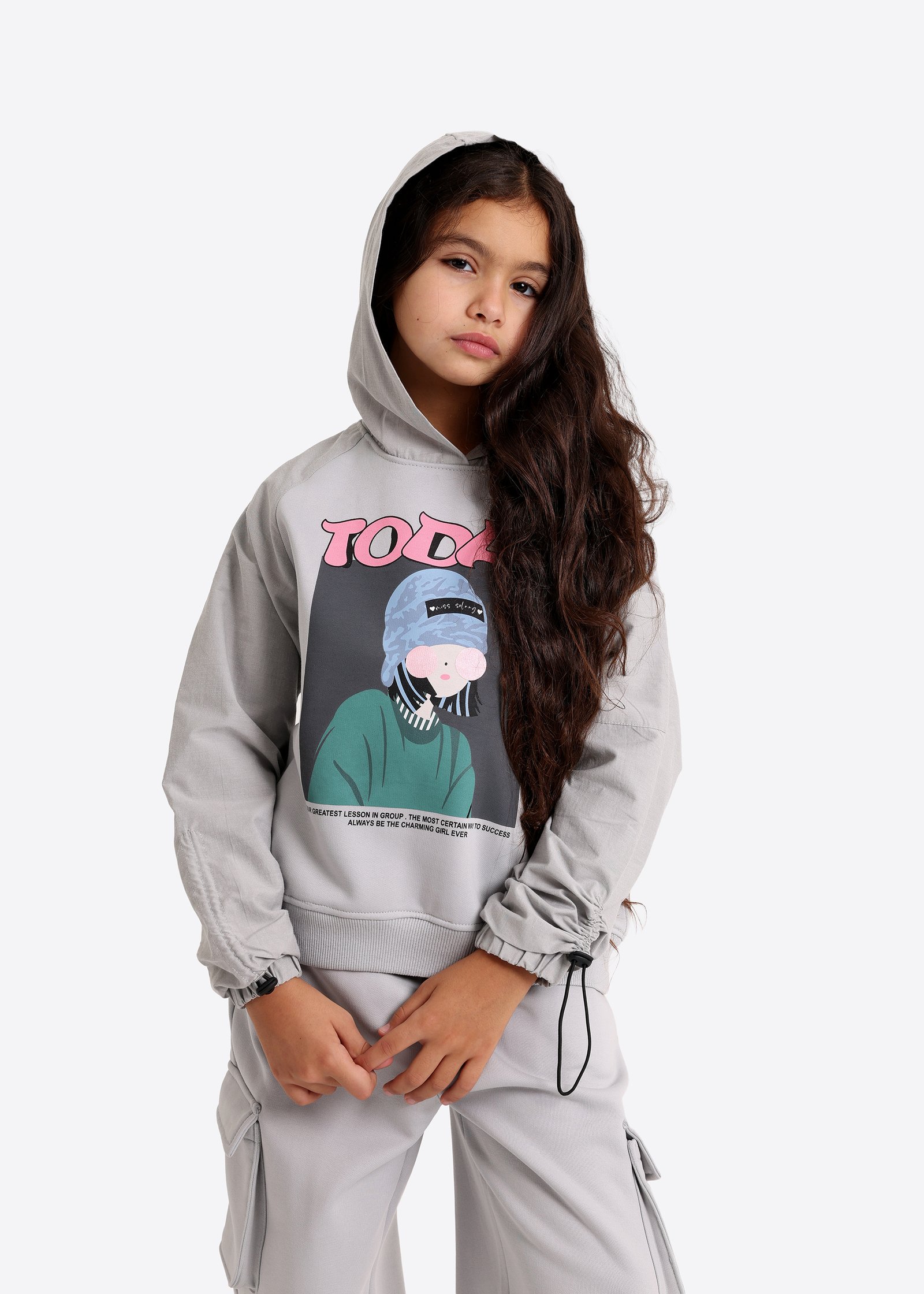 Hooded Zweiteiler (Hoodie & Wide-Leg-Hose)