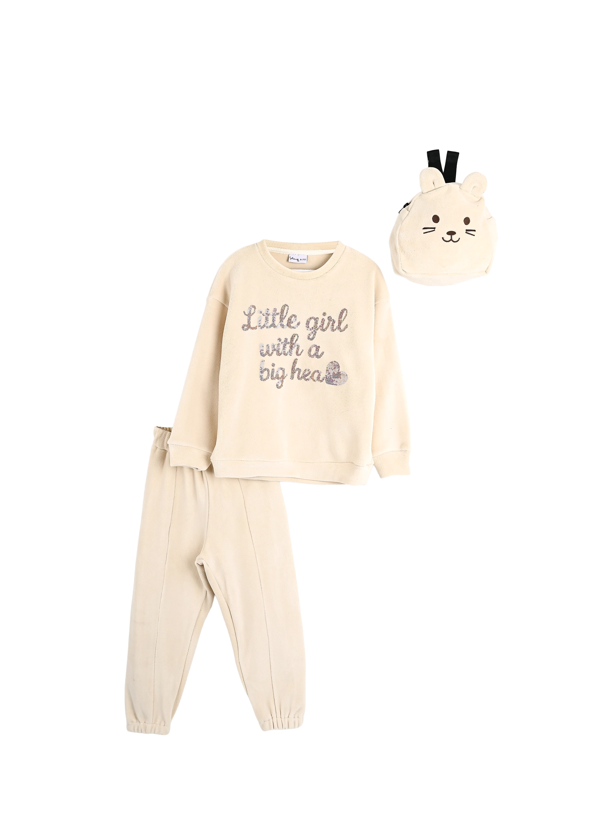 Zweiteiliges Fleece-Set (Sweatshirt & Jogger)