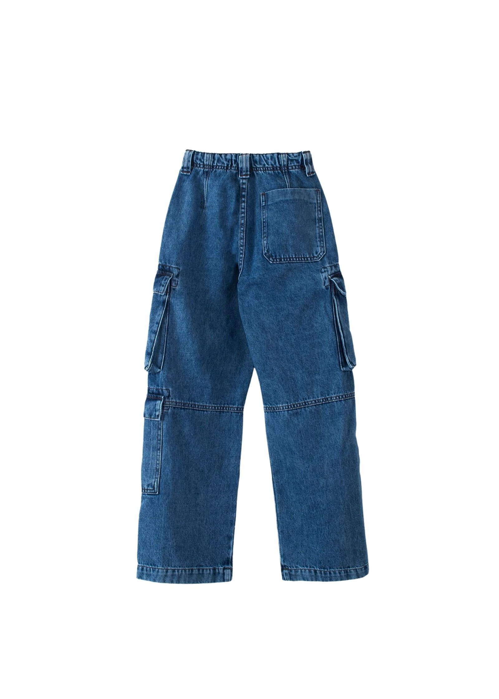Multicargo-Jeans für Kinder mit breitem Bein