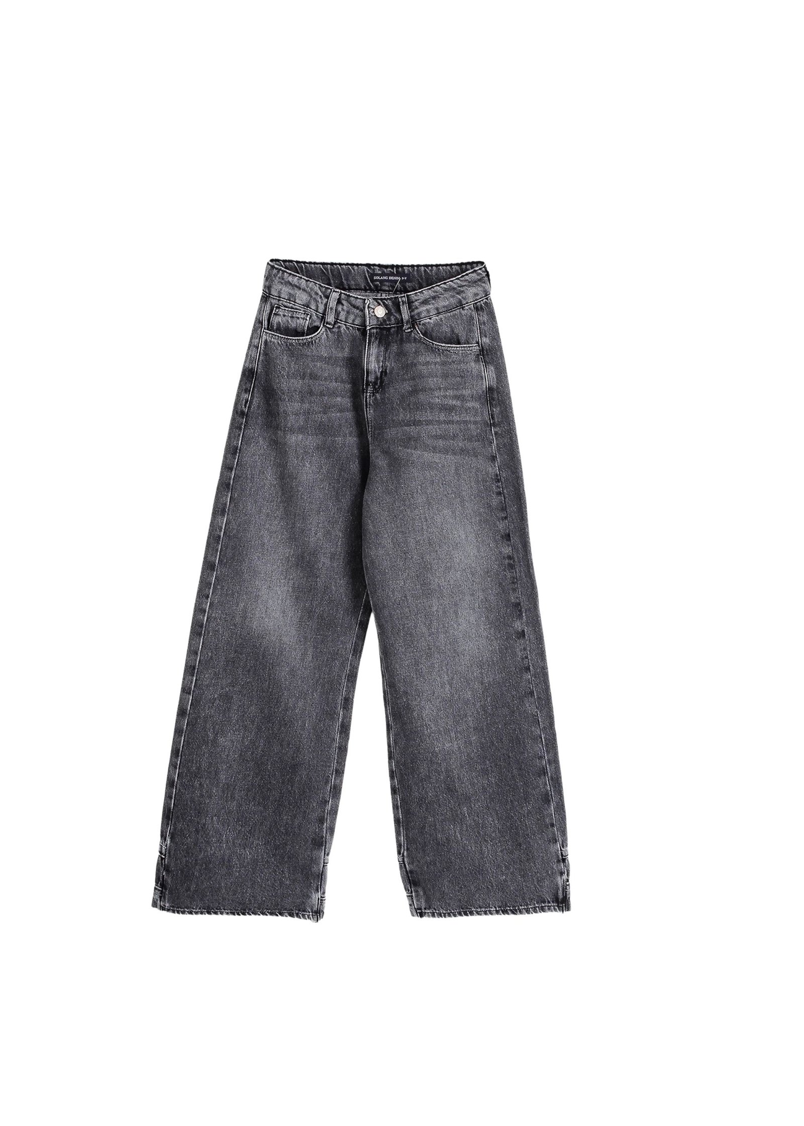 Denim-Hose mit weitem Bein
