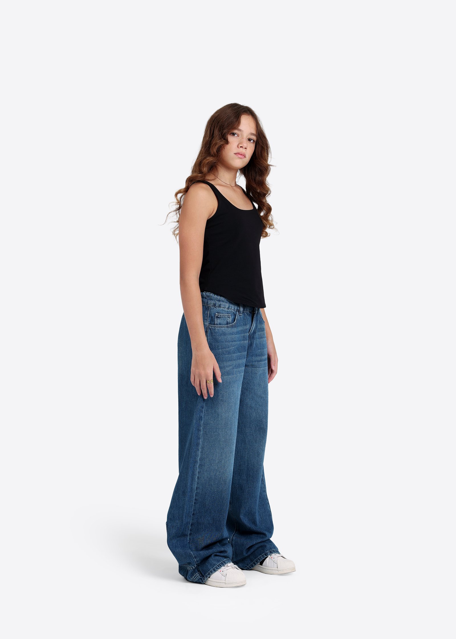 Jeans mit weitem Bein