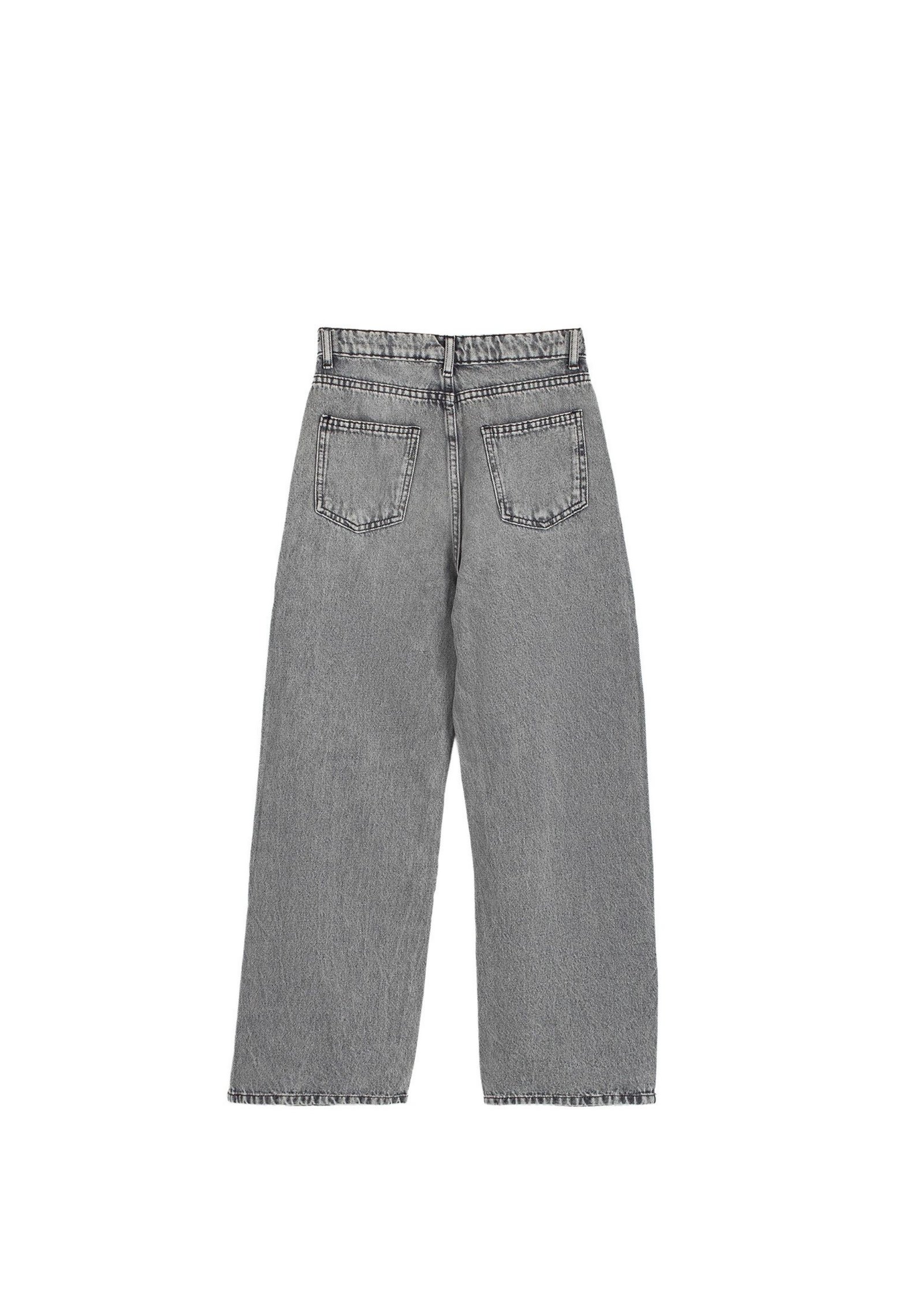 Denim-Hose mit weitem Bein