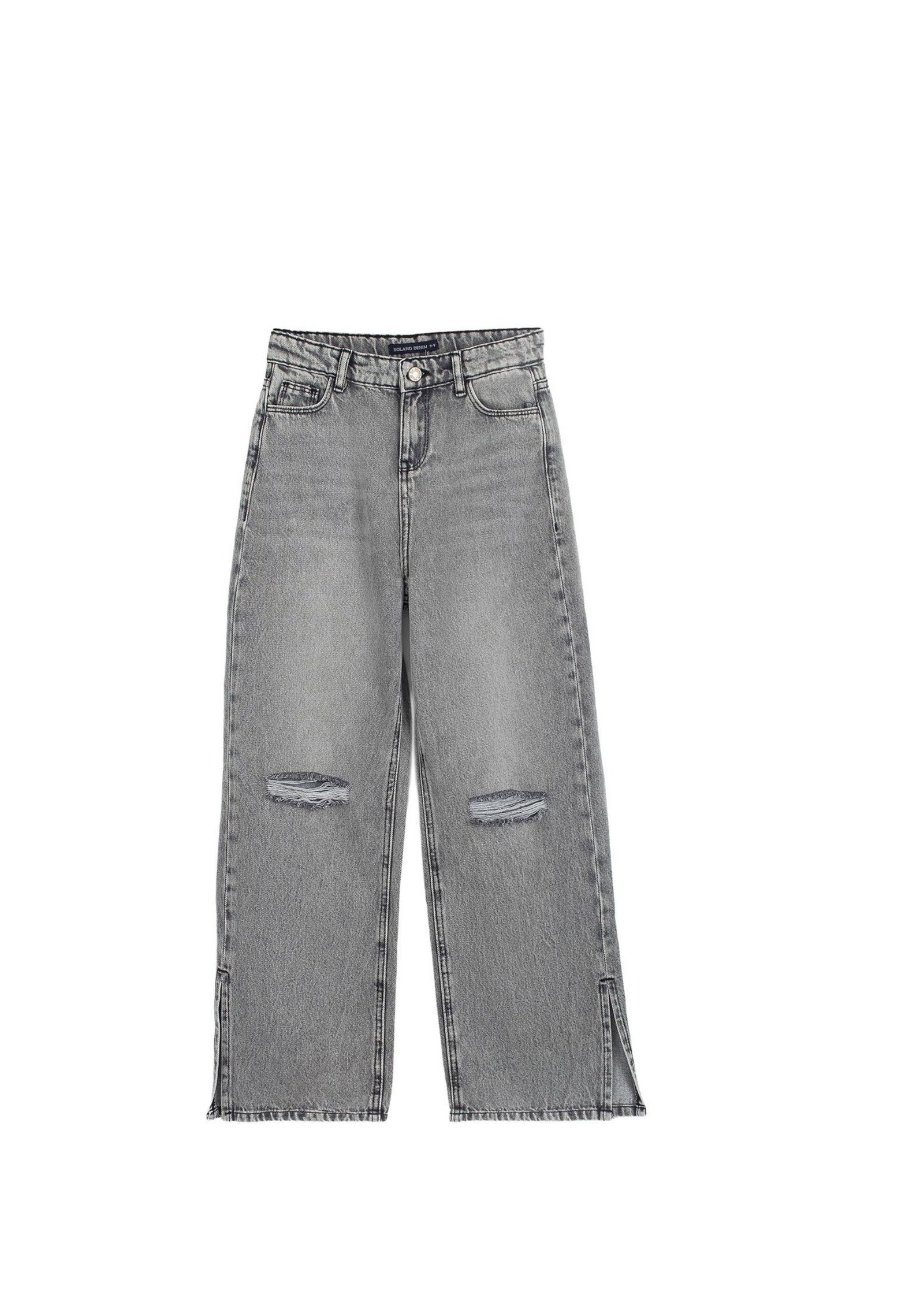 Denim-Hose mit weitem Bein