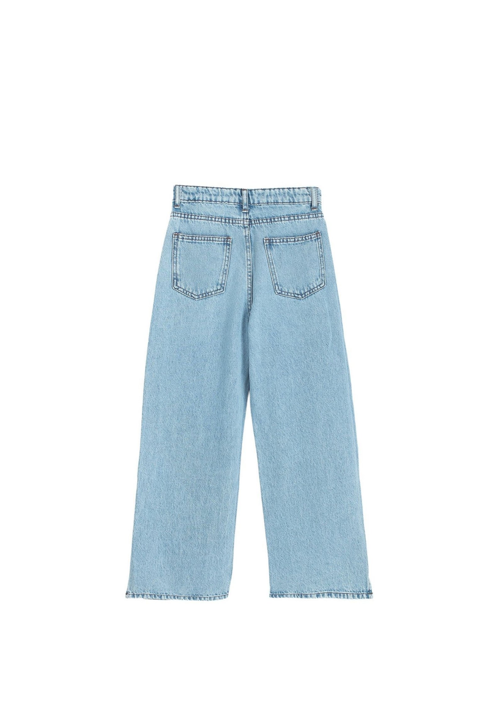 Denim-Hose mit weitem Bein