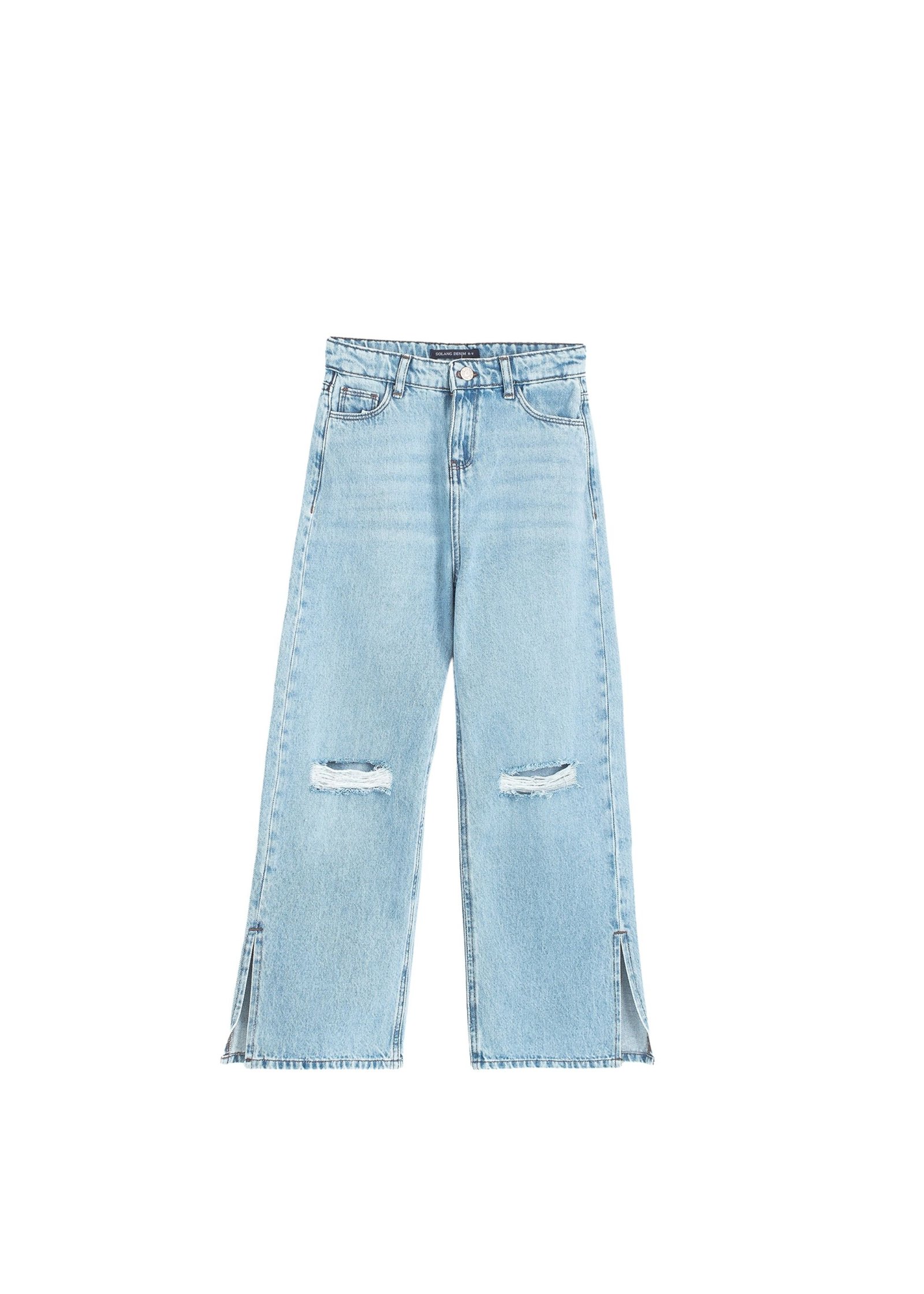 Denim-Hose mit weitem Bein
