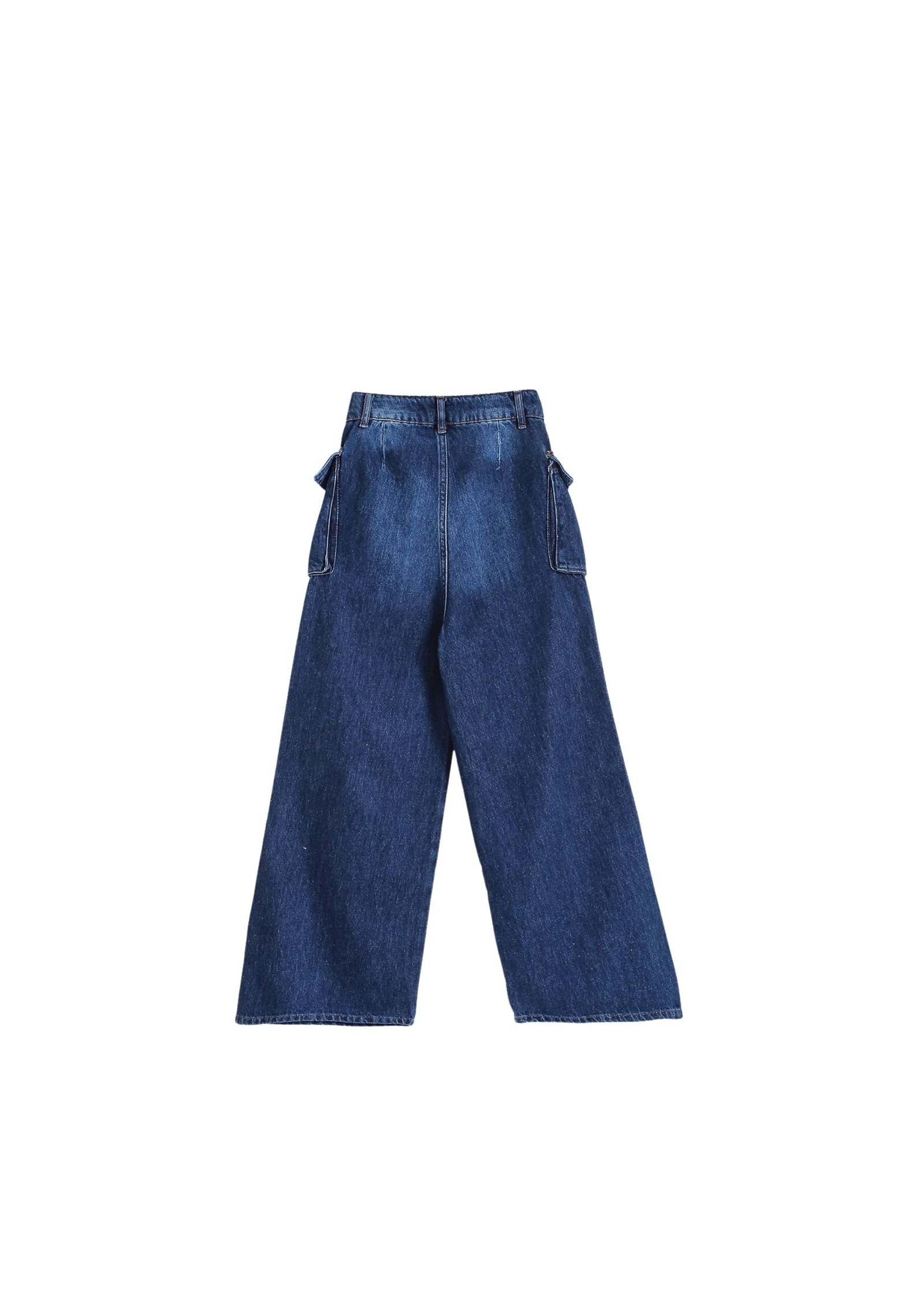 Cargo-Denim-Hose mit weitem Bein