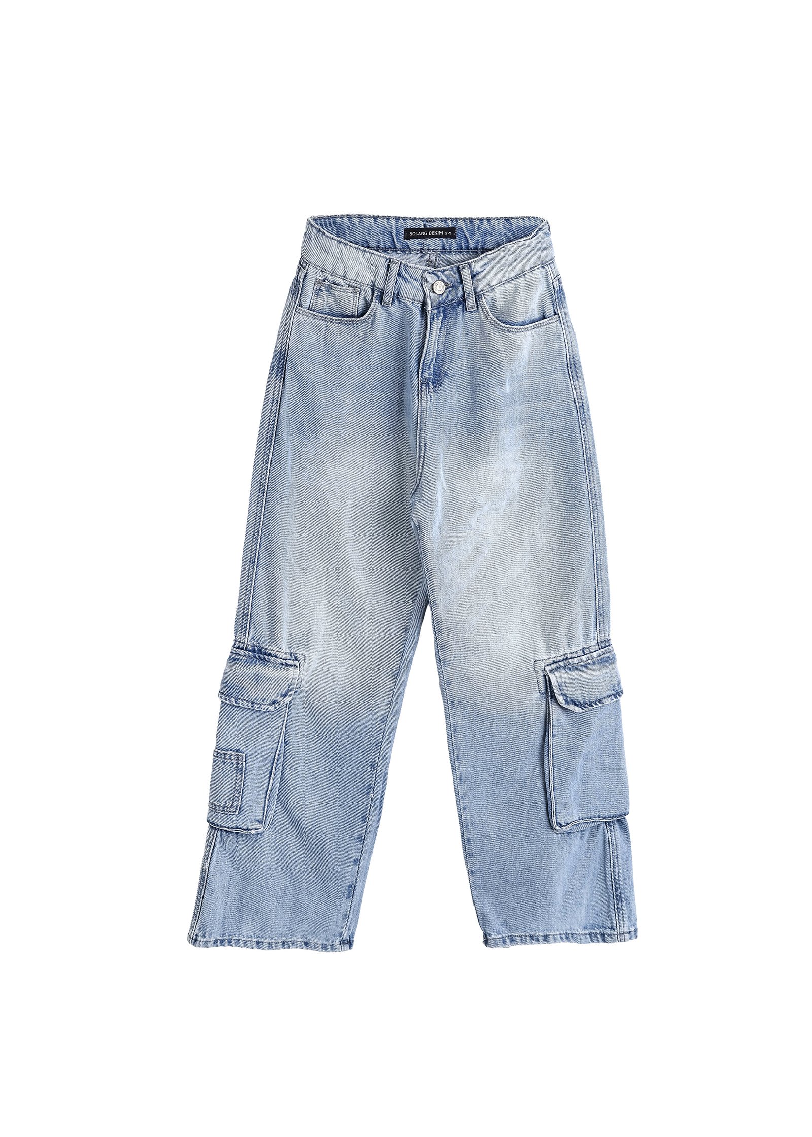 Cargo-Jeans für Kinder mit weitem Bein