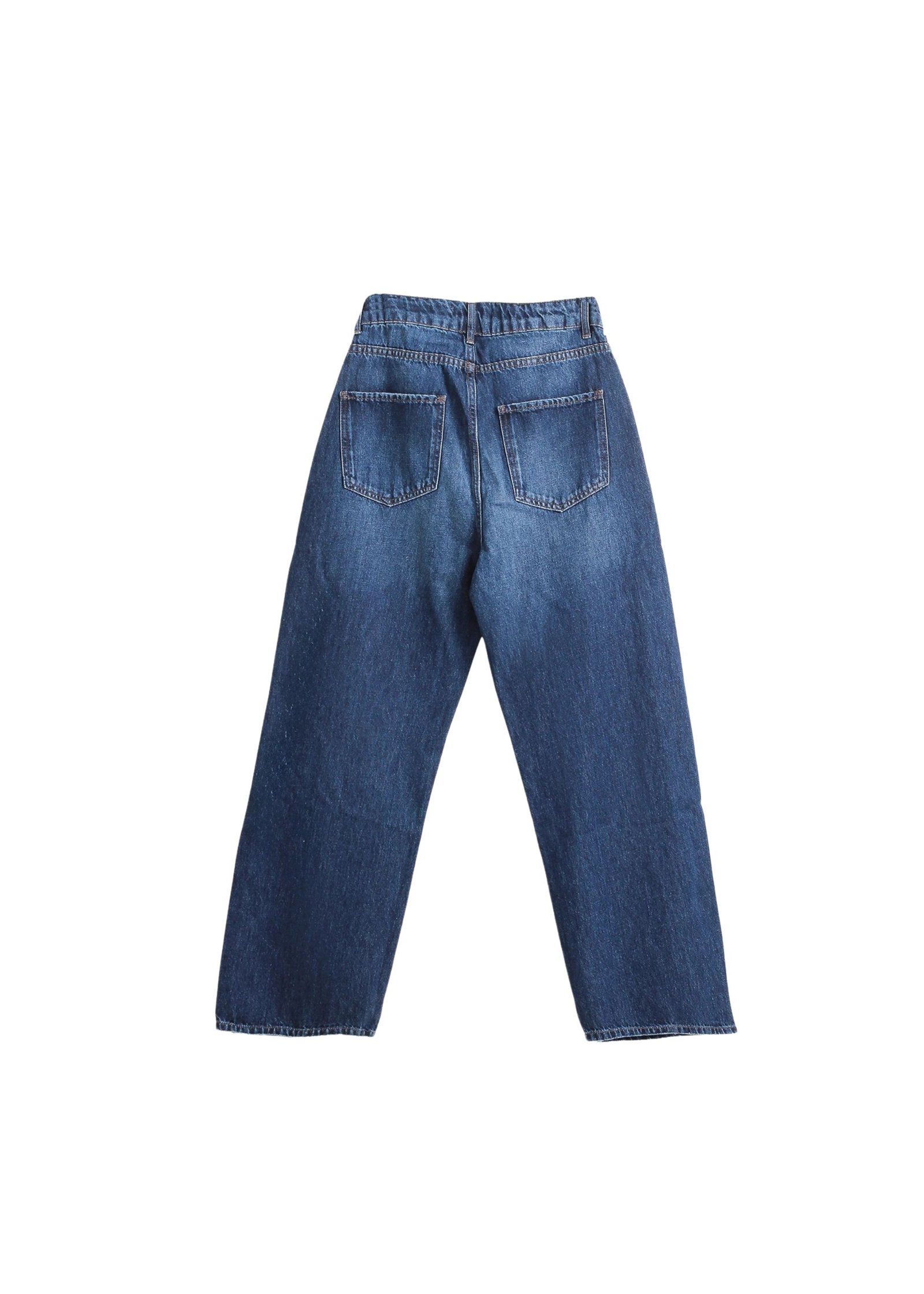 Denim-Hose mit weitem Bein