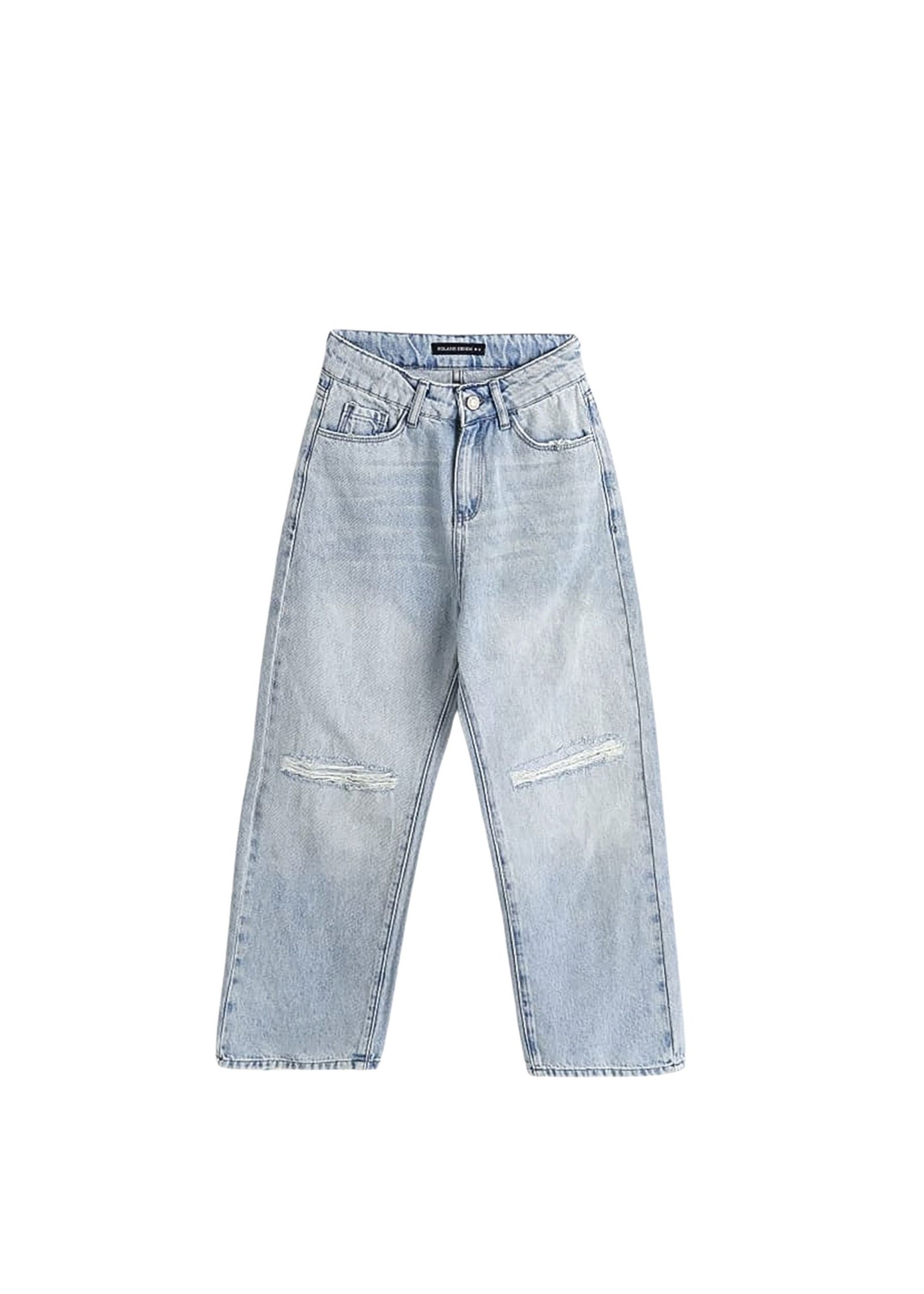Denim-Hose mit weitem Bein