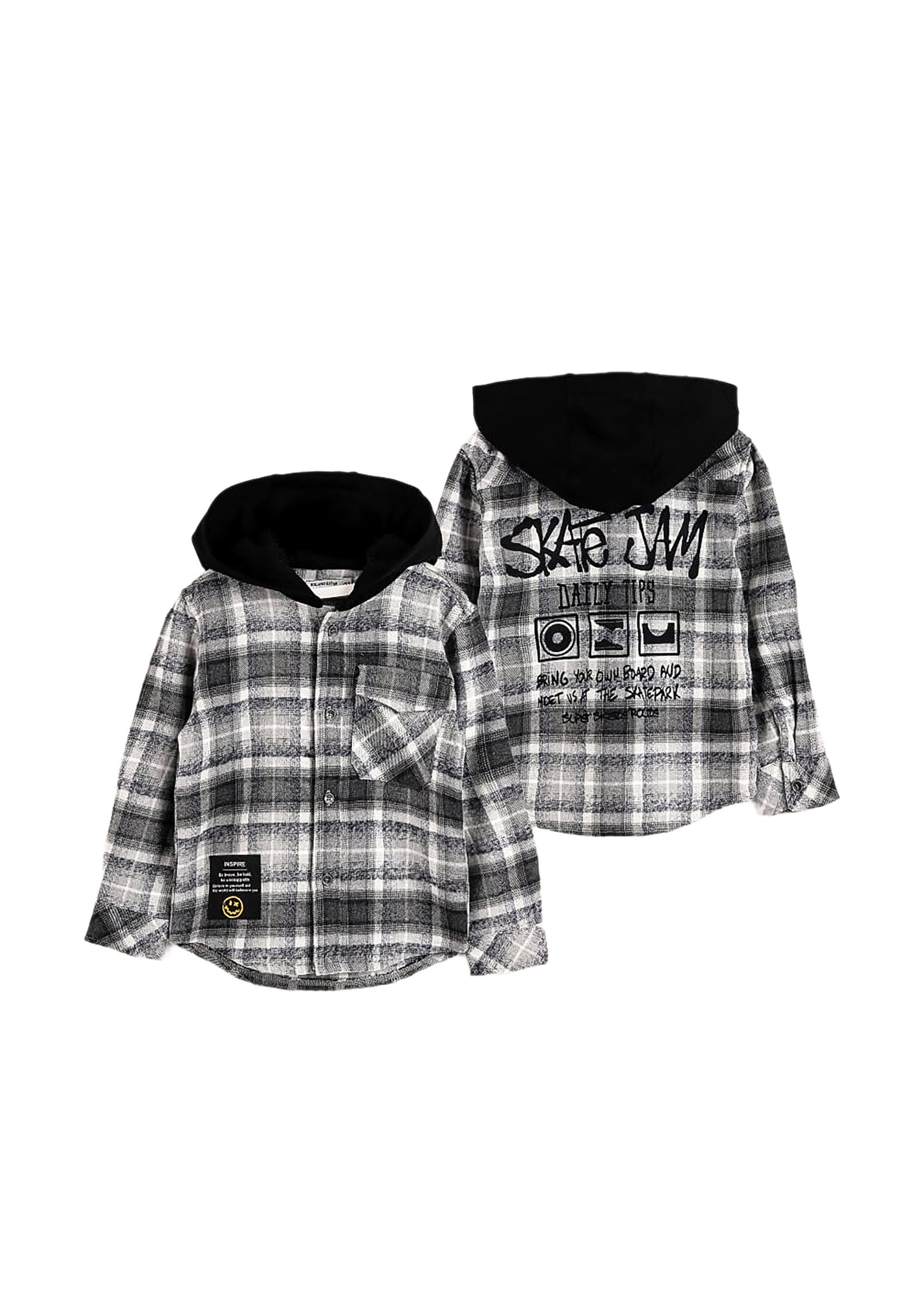 Karohemd mit Kapuze