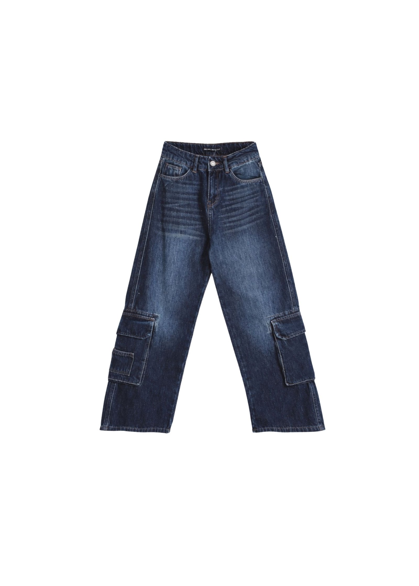 Dunkelblaue Cargo-Jeans für Teenager