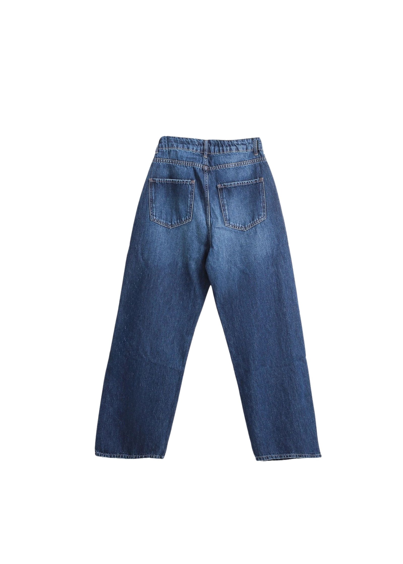 Denim-Hose mit weitem Bein