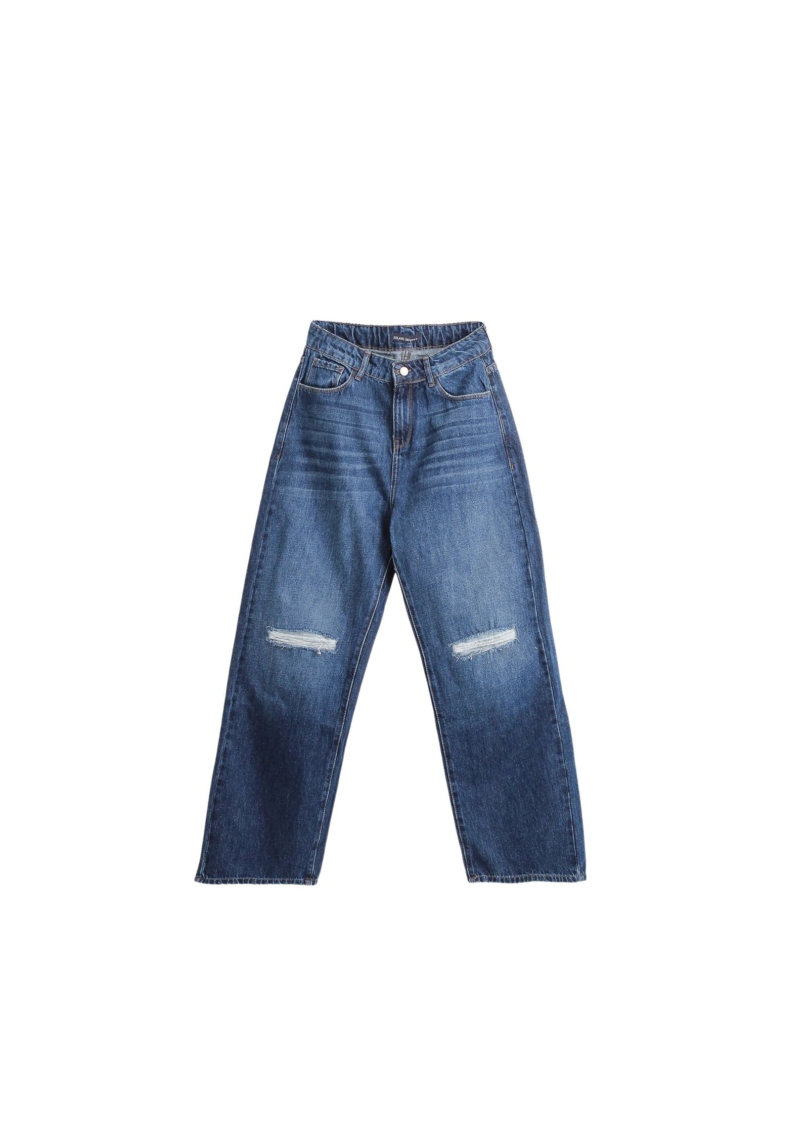 Denim-Hose mit weitem Bein