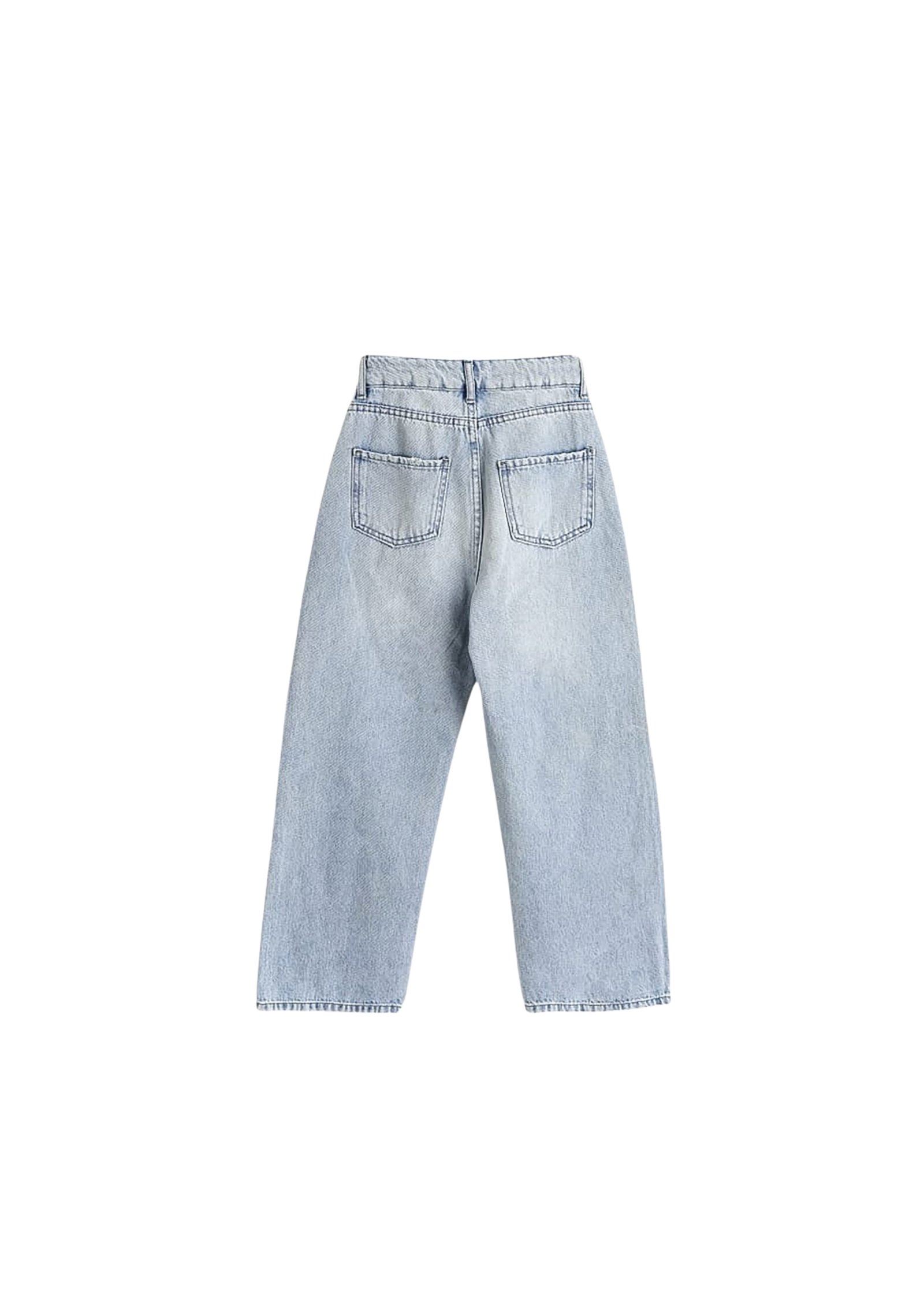 Denim-Hose mit weitem Bein
