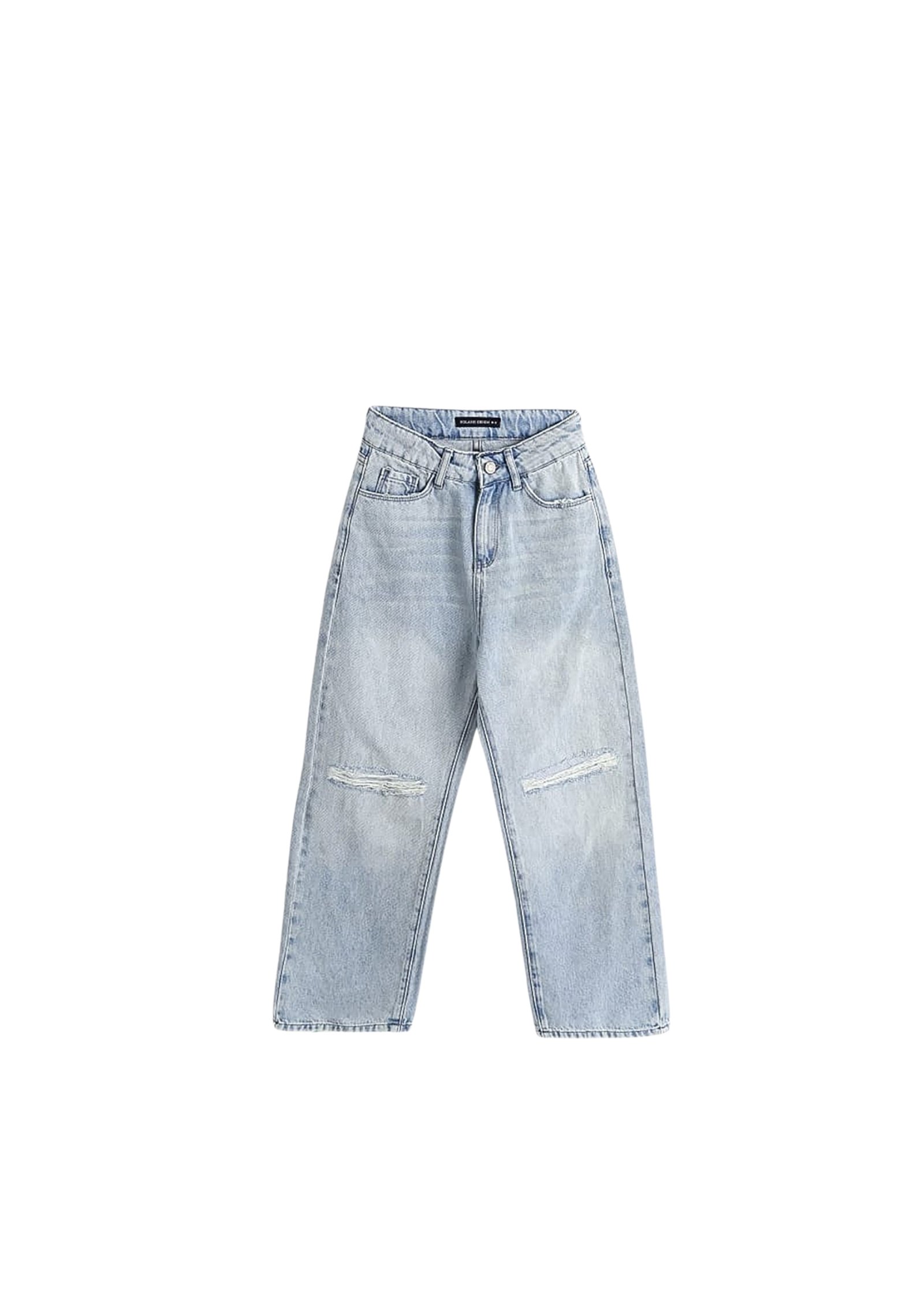 Denim-Hose mit weitem Bein