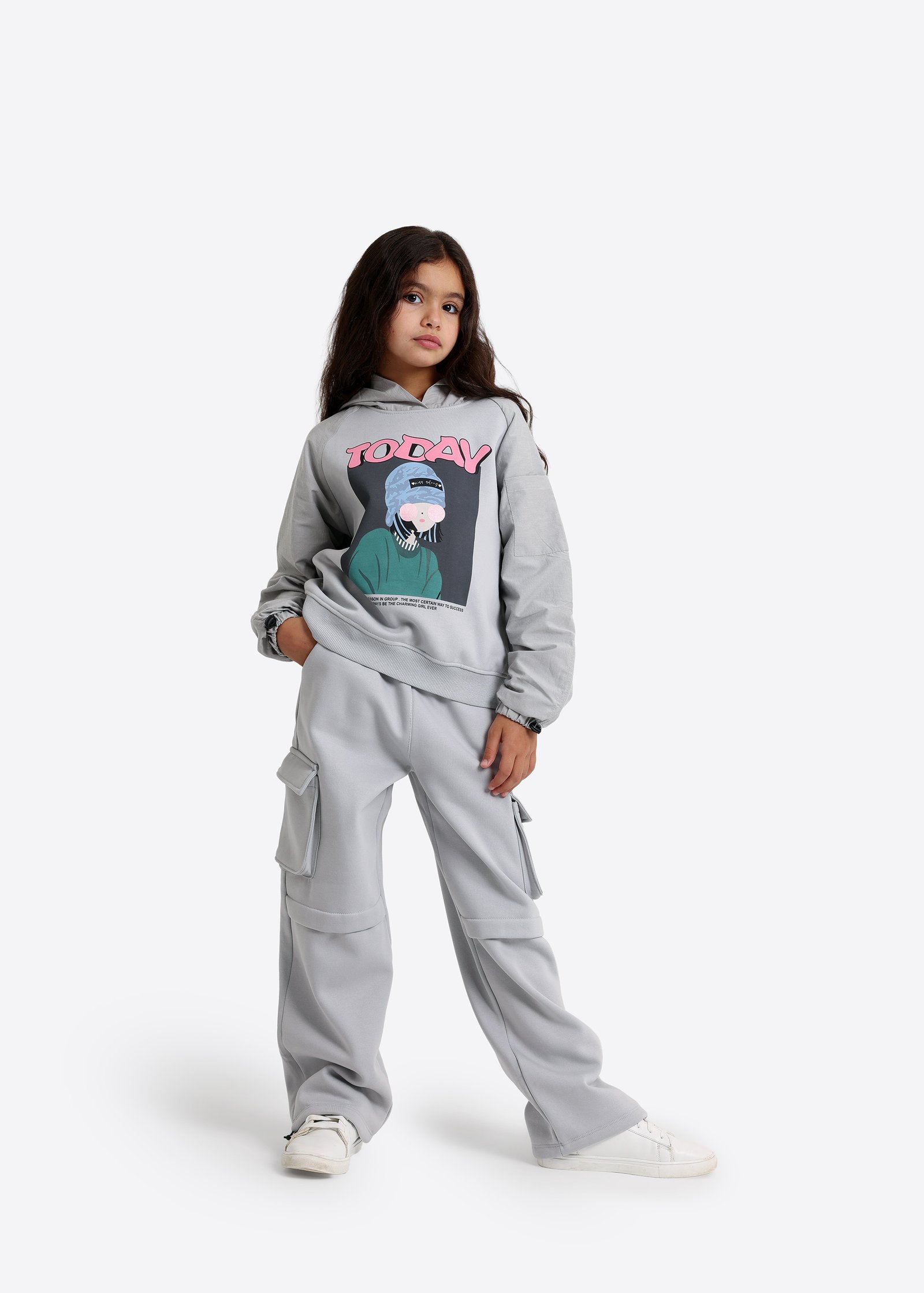 Hooded Zweiteiler (Hoodie & Wide-Leg-Hose)